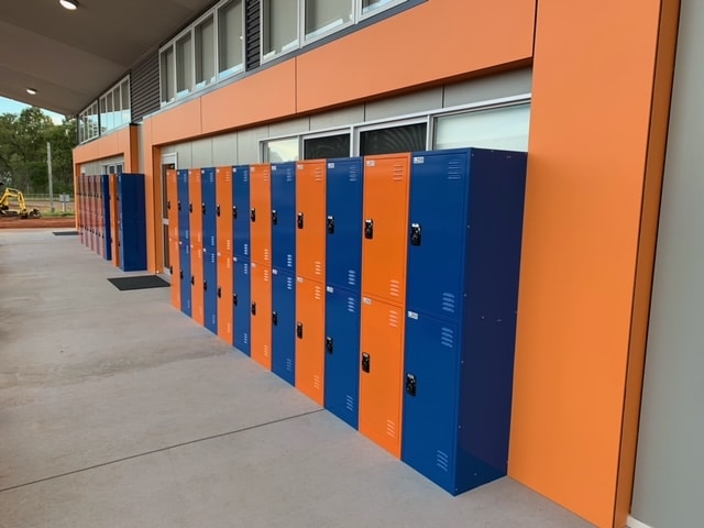 Outdoor school multicolored metal lockers-Premier Lockers