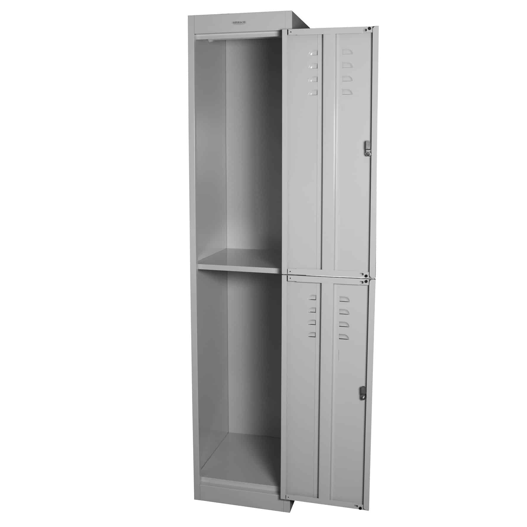 Two Door Steel Locker Open - Premier Lockers