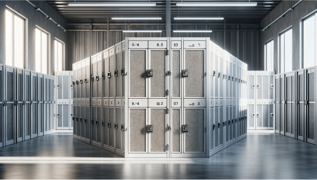 A group of lockers